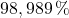 98,989\,\%